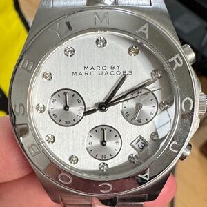 Marc By Marc Jacobs Silver Chronograph Watch